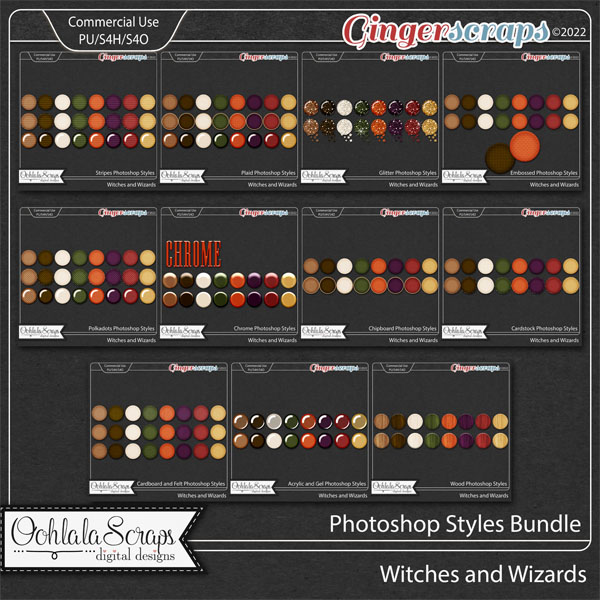 Witches and Wizards CU Photoshop Styles Bundle