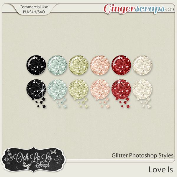 Love Is Glitter Photoshop Styles