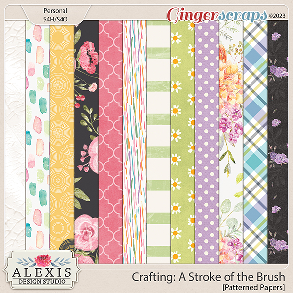 Crafting: A Stroke of the Brush - Patterned Papers