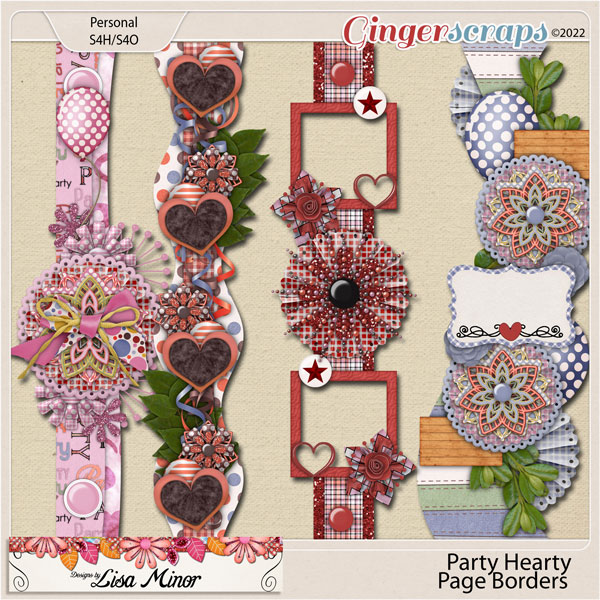 Party Hearty Page Borders from Designs by Lisa Minor