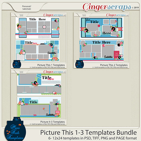 Picture This 1-3 Template Bundle by Miss Fish