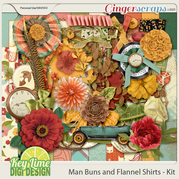 Man Buns and Flannel Shirts Kit by Key Lime Digi Design 