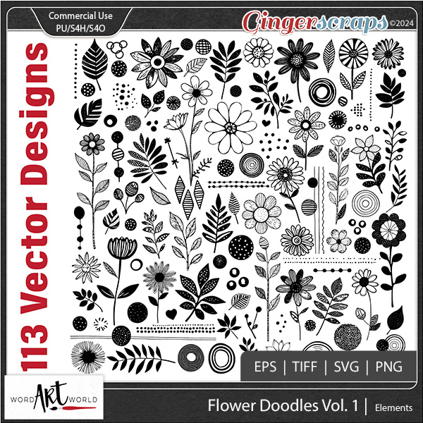 Flower Doodles Vol 1 CU