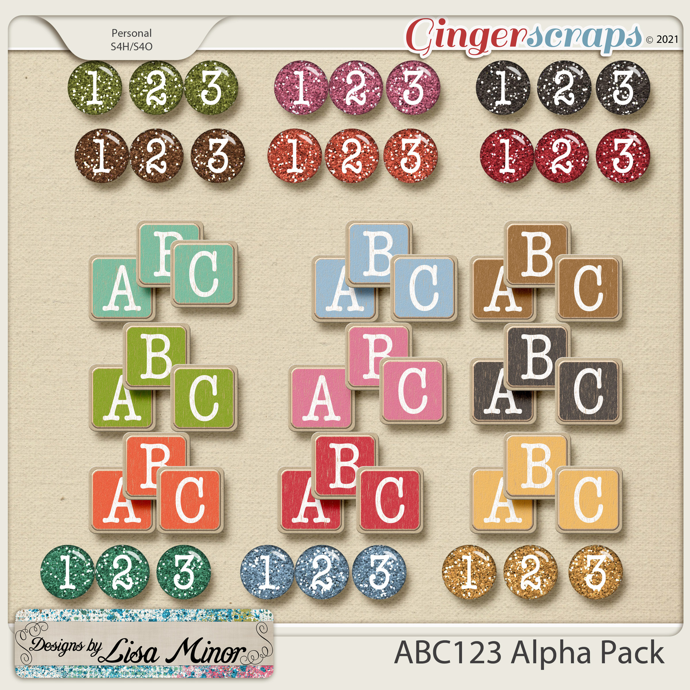 ABC123 Alpha Pack from Designs by Lisa Minor