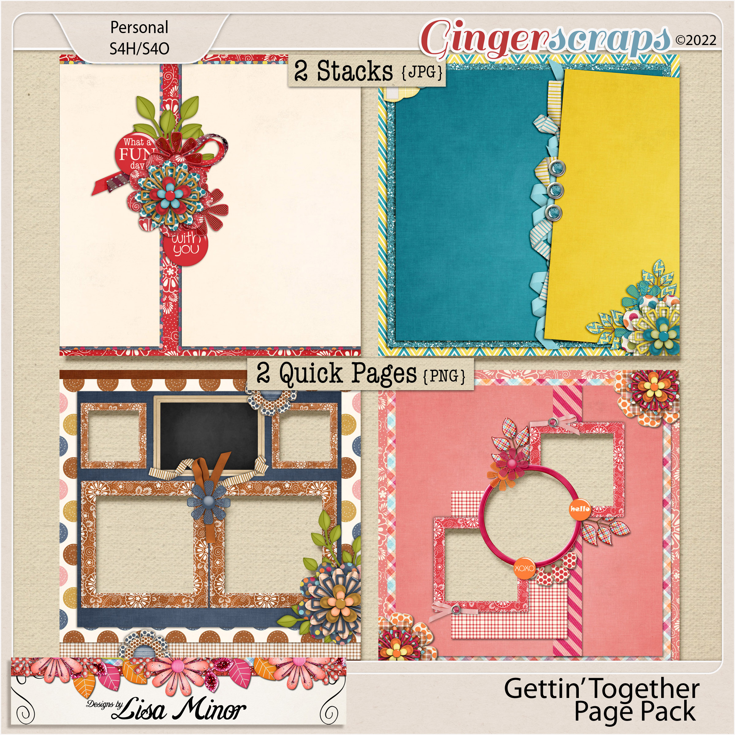 Gettin' Together Page Pack from Designs by Lisa Minor