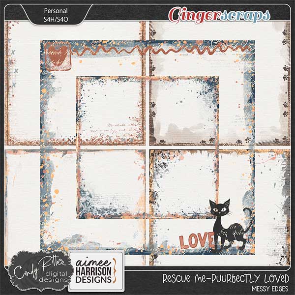 Rescue Me - Purrfectly Loved [Messy Edges] Cindy Ritter & Aimee Harrison