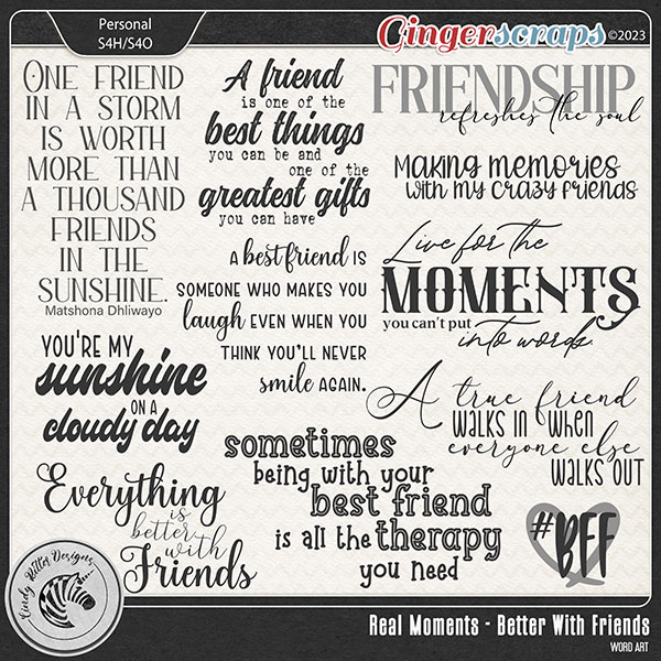 Real Moments-Better With Friends [Word Art] by Cindy Ritter