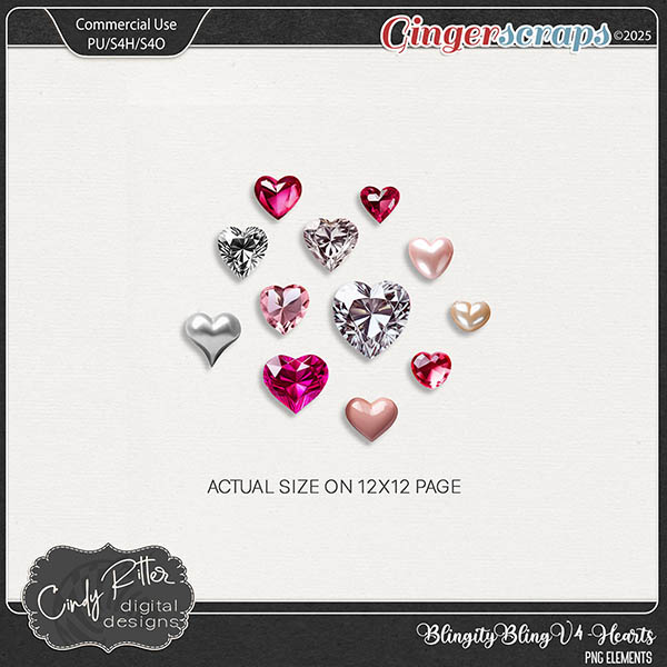 Blingity Bling V4 - Hearts by Cindy Ritter [CU] 