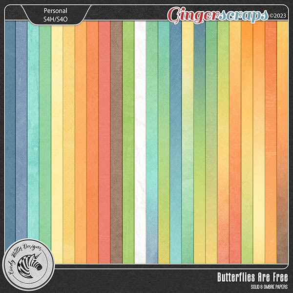 Butterflies Are Free [Solid and Ombre Papers] by Cindy Ritter