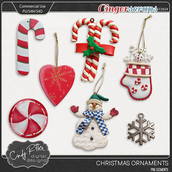 Christmas Ornaments 1 [CU] by Cindy Ritter