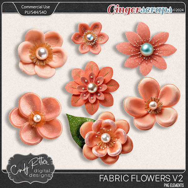 Fabric Flowers  V2 by Cindy Ritter [CU]