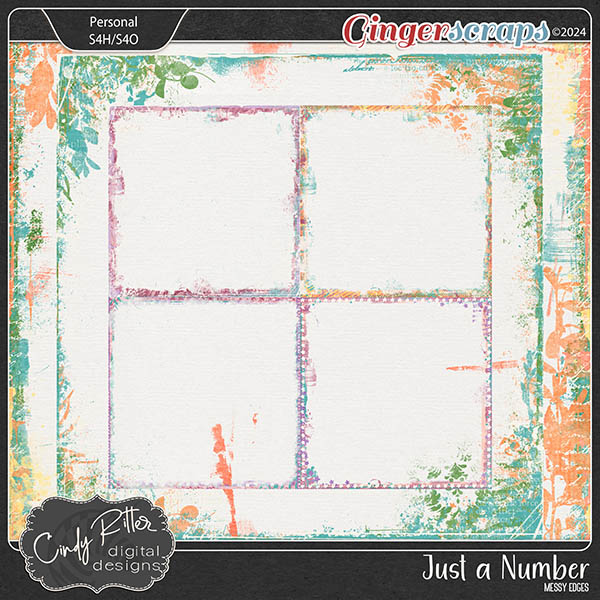 Just A Number [Messy Edges] by Cindy Ritter