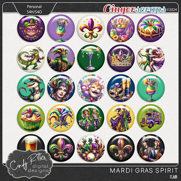 Mardi Gras Spirit [Flair] by Cindy Ritter