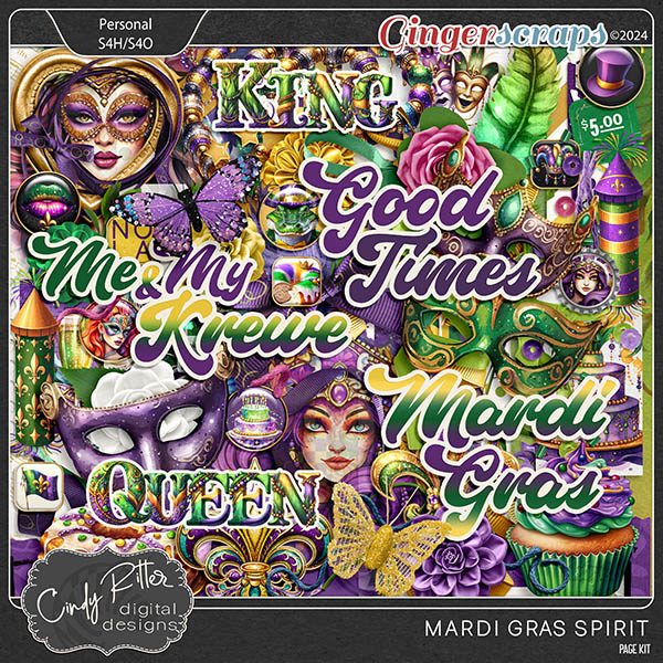 Mardi Gras Spirit [Kit] by Cindy Ritter