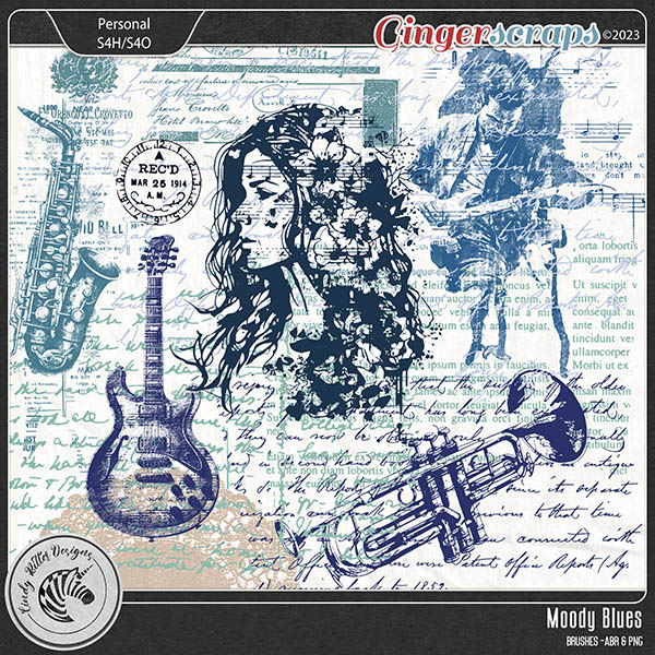Moody Blues [Brushes] by Cindy Ritter