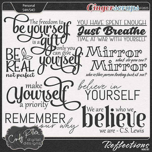 Reflections [Word Art] by Cindy Ritter