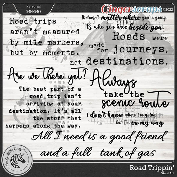 Road Trippin' [Word Art] by Cindy Ritter