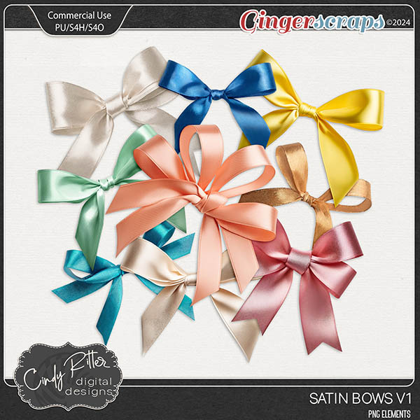 Satin Bows V1 [CU] by Cindy Ritter