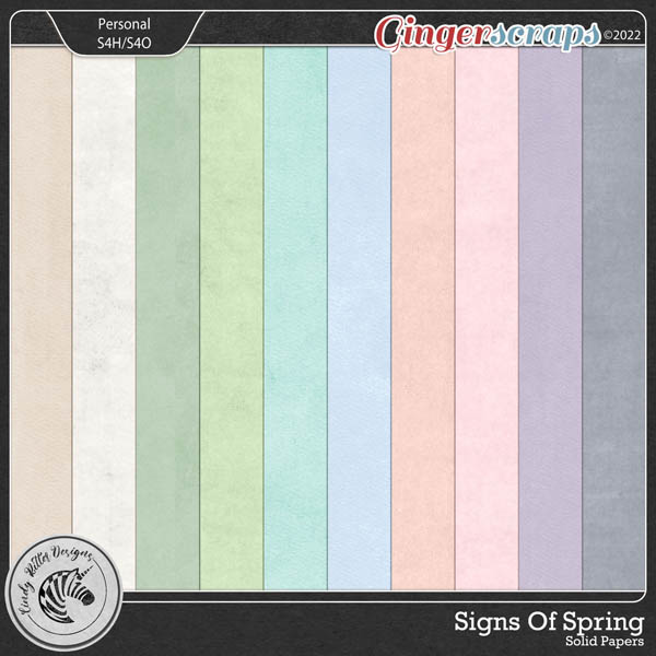 Signs of Spring [Solid Papers] by Cindy Ritter       