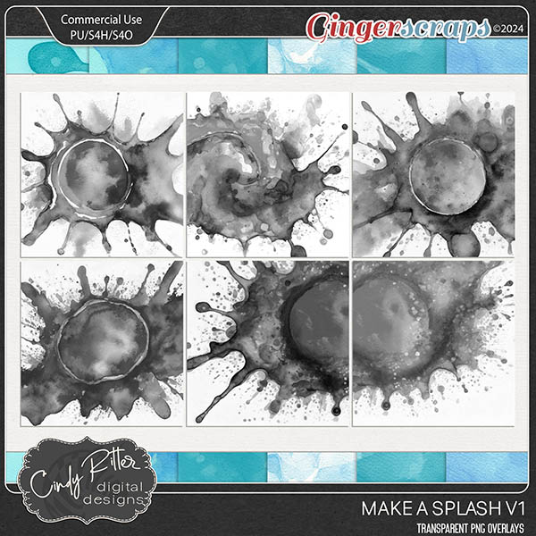 Make A Splash V1 [CU Overlays] by Cindy Ritter