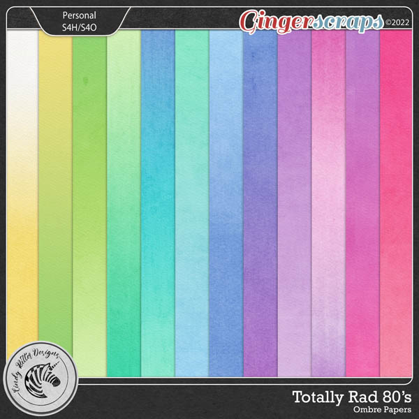 Totally Rad 80s [Ombre Papers] by Cindy Ritter  