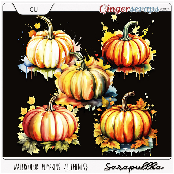 CU Watercolor Pumpkins