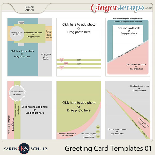 Greeting Card Templates 01 by Karen Schulz