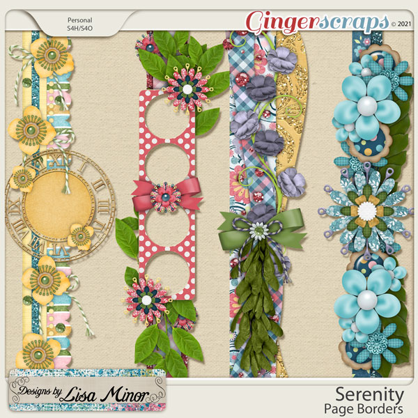 Serenity Page Borders from Designs by Lisa Minor