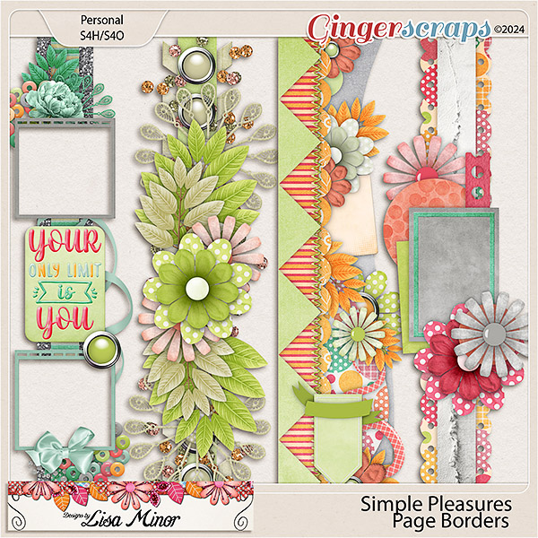 Simple Pleasures Page Borders from Designs by Lisa Minor