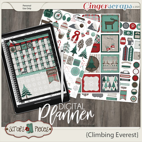 Climbing Everest Planner Pieces - Scraps N Pieces