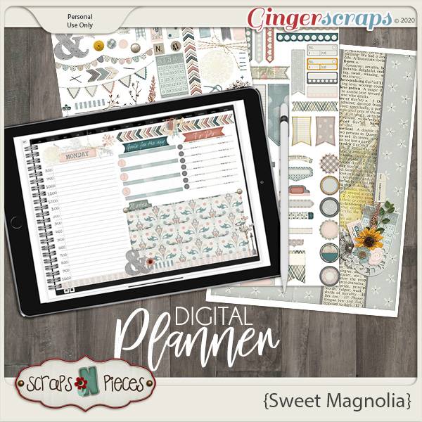 Sweet Magnolia Planner Pieces - Scraps N Pieces