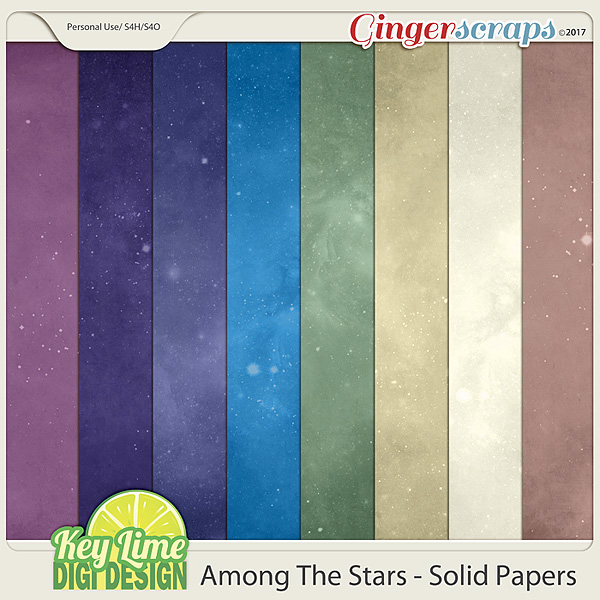Among The Stars Solid Papers by Key Lime Digi Design