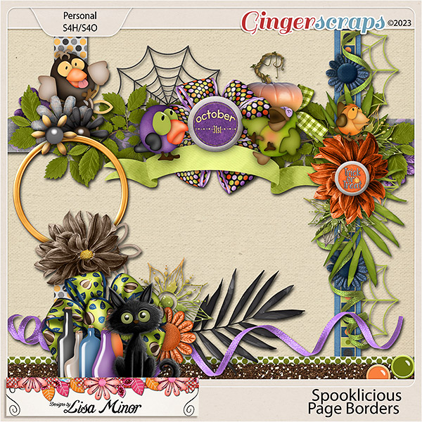 Spooklicious Page Borders from Designs by Lisa Minor