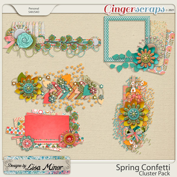 Spring Confetti Cluster Pack from Designs by Lisa Minor