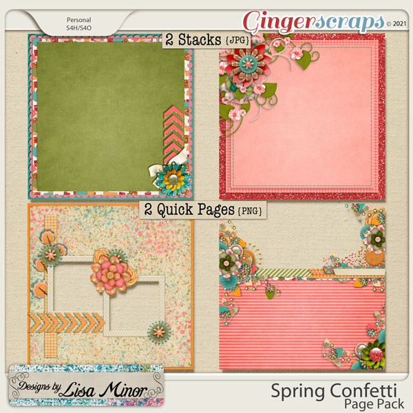 Spring Confetti Page Pack from Designs by Lisa Minor