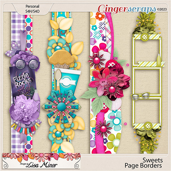 Sweets Page Borders from Designs by Lisa Minor
