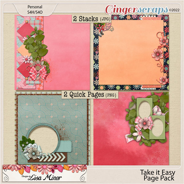 Take it Easy Page Pack from Designs by Lisa Minor