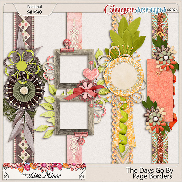 The Days Go By Page Borders from Designs by Lisa Minor