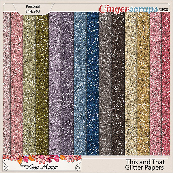 This and That Glitter Papers from Designs by Lisa Minor