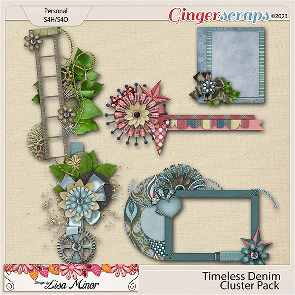 Timeless Denim Cluster Pack from Designs by Lisa Minor