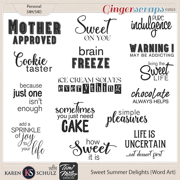 Sweet Summer Delights Word Art
