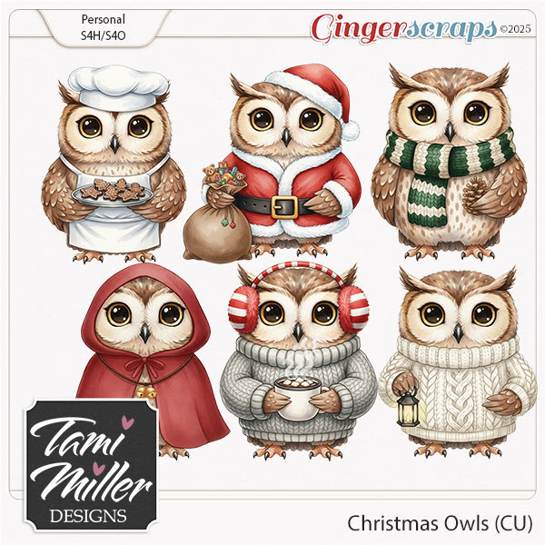 CU Christmas Owls by Tami Miller Designs