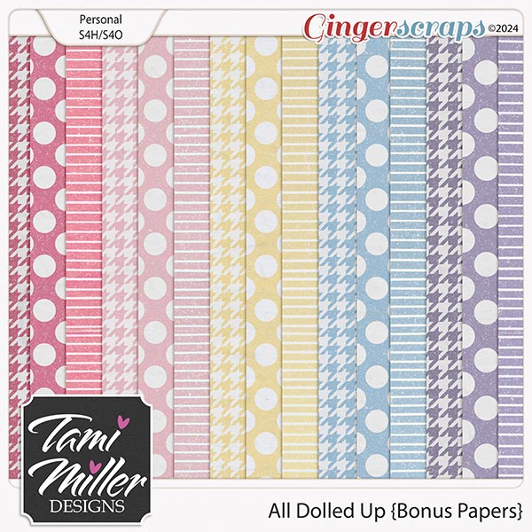 All Dolled Up Bonus Papers by Tami Miller Designs