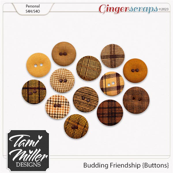 Budding Friendship Buttons by Tami Miller Designs