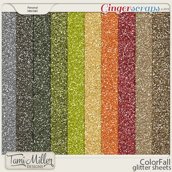 ColorFall Glitter Sheets by Tami Miller Designs