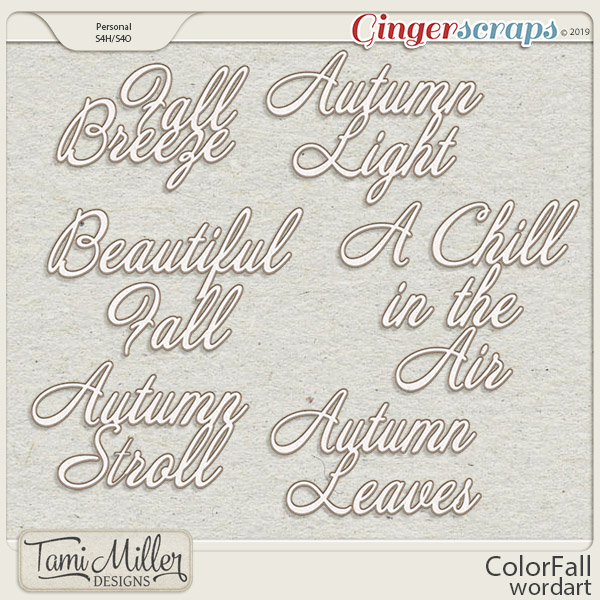 ColorFall Wordart by Tami Miller Designs