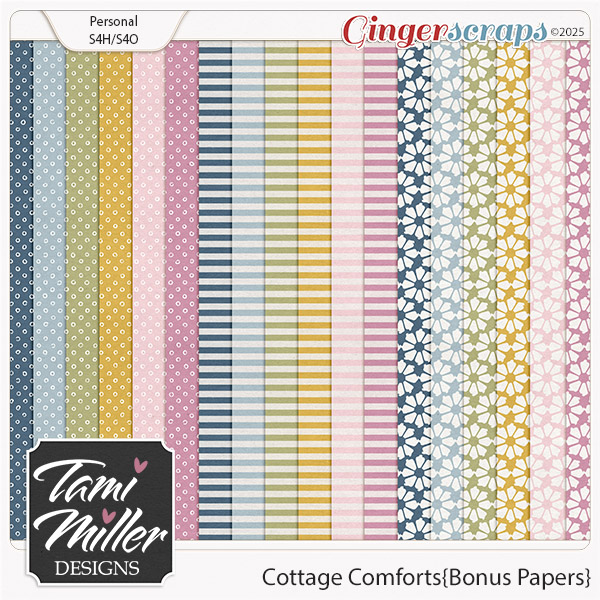 Cottage Comforts Bonus Papers by Tami Miller Designs