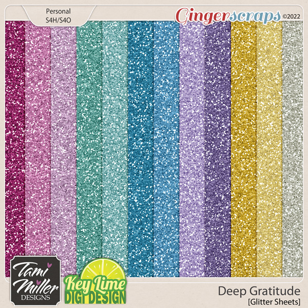 Deep Gratitude Glitter Sheets