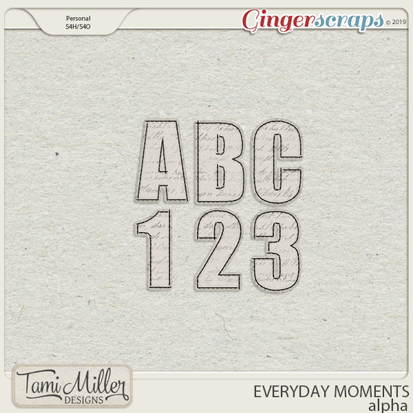 Everyday Moments Alpha by Tami Miller Designs