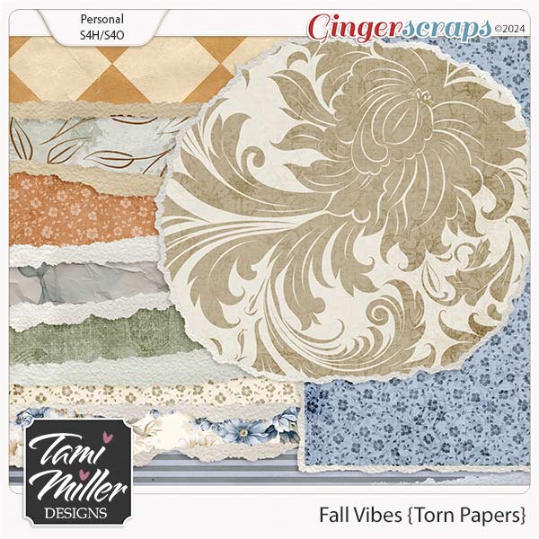 Fall Vibes Torn Papers by Tami Miller Designs